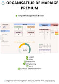 Organisateur de Mariage Premium Google Sheets & Excel