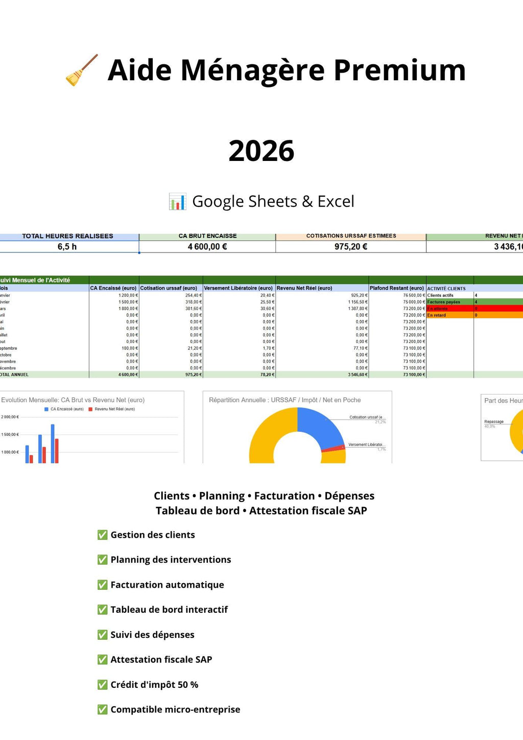 Template Aide Ménagère  2026